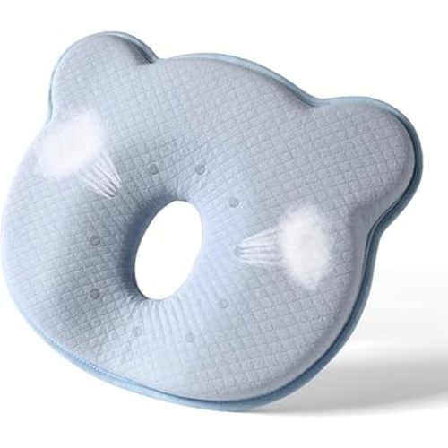 Memory Foam,Sleeping Pillow with Cotton Bed Pillow for Boys Girls,Small Pillow,Presents for Children Almohadas para Bebes,Pillow Neck Head Support Blue48