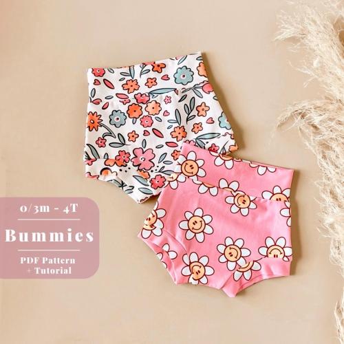 Bummie shorts pdf sewing pattern, Bummies sewing pattern, Baby bummies pattern, Baby bummies sewing pattern, Girl Bummies, Bummies pattern