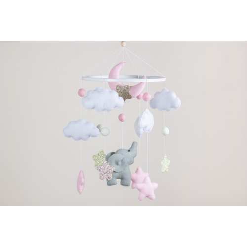 Baby mobile, Elephant mobile, Baby crib mobile, Baby mobile girl, Mobile baby, Nursery mobile, Crib mobile, Elephant nursery, Cot mobile