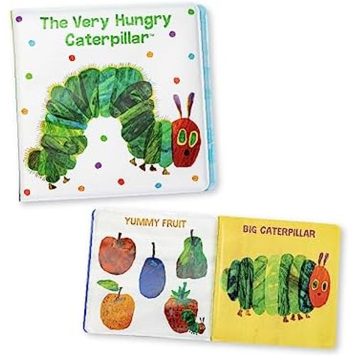 Kids Preferred World of Eric Carle The Very Hungry Caterpillar 6 Inch Vinyl Bath Book Bath Tub Toy Perfect for Water Play and Learning for Ages 0+