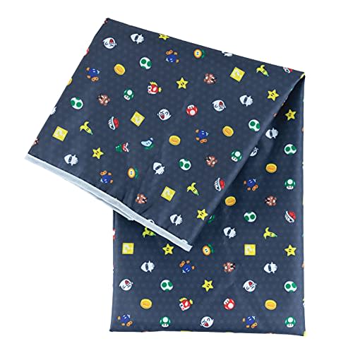 Bumkins Baby Splat Mat for Under High Chair, Babies Toddlers Eating Mess Mat, Waterproof Reusable Cloth for Arts and Crafts, Playtime Mat for Kids, Floor or Table, 42inx42in, Nintendo Super Mario