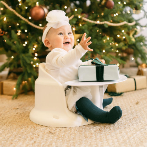 Upseat Baby Floor & Booster Seat with Tray - Coconut
