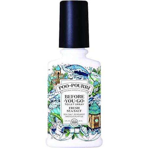 Poo-Pourri Before-You-Go Toilet Spray, Fresh Sea Salt, 4 Fl Oz - Sea Salt, Bergamot and Eucalyptus