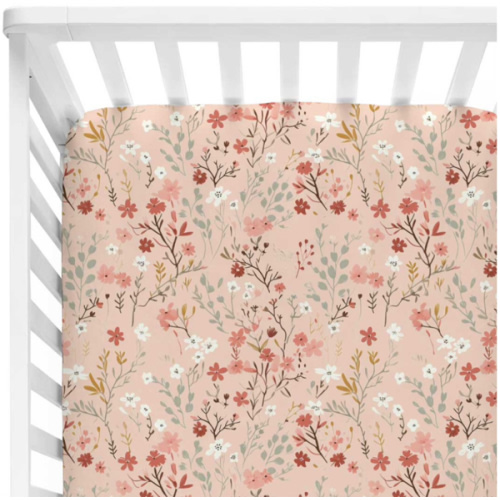 Autumn Blooms Crib Sheet