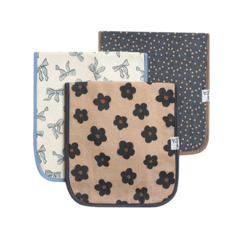 COPPER PEARL BURP CLOTH SET GEMMA IN TAN