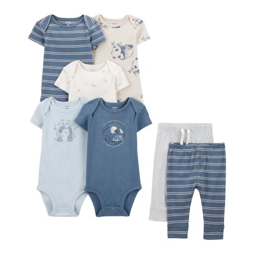 Baby 7-Piece Panda Print Bodysuits & Pants Set | Carter's