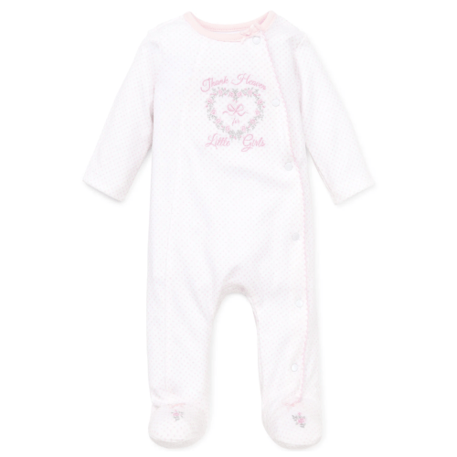 Thank Heaven For Little Girls Footed One-Piece (Headband not included)