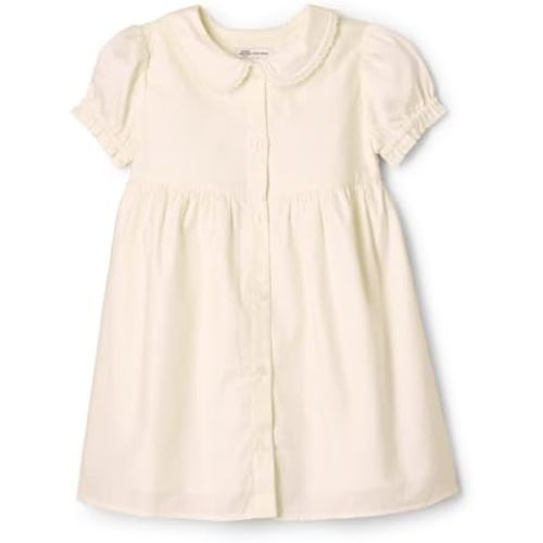 Amazon Essentials x Sofia Grainge Toddlers and Baby Girls' Cotton Sateen Dress with Collar