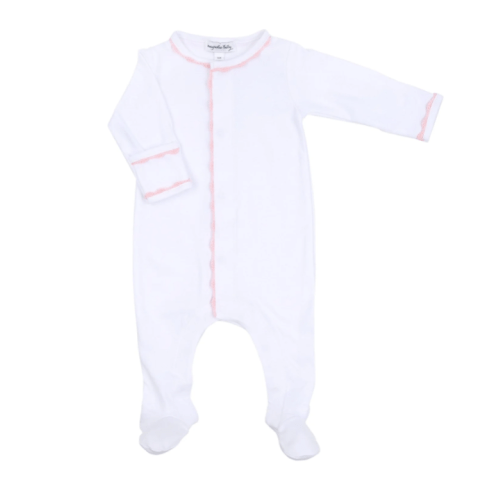 Baby Joy Embroidered Footie (Pink)