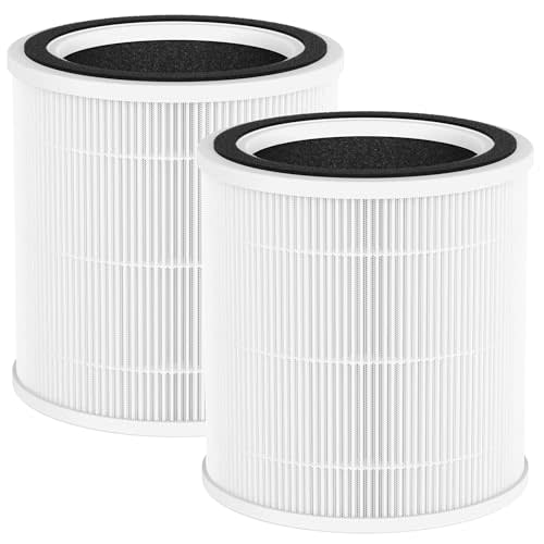 FCFMY 2 Pack AC400 Replacement Filter Compatible with Purivortex AC400 Air Cleaner Purifier, 3-in-1 AC400 Filter, White
