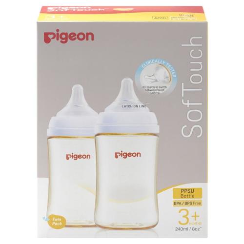 Pigeon SofTouch Bottle PPSU 240ml Twin Pack