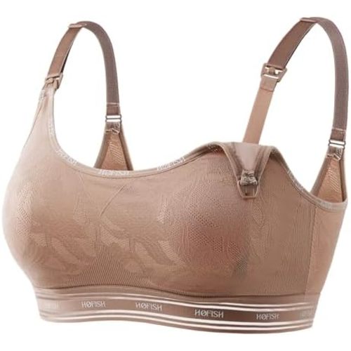 HOFISH Lace Nursing Bras for Breastfeeding, Thin and Breathable Nipple Pad Maternity Bra for Pregnancy