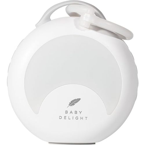 Baby Delight Dewdrop White Noise Sound Machine | Portable Travel Nightlight | 30 Sleep Sounds | Lullabies, Nature, White Noise & More | 8 Light Colors | Voice Recorder | Rechargeable