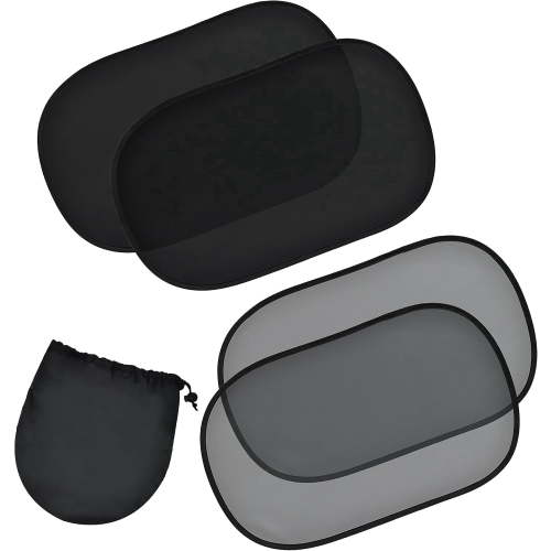 EcoNour Baby Car Window Shades, 20x12 inches, 4 Pack, Sun Glare, Heat and UV Protection