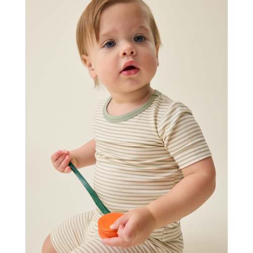 Bamboo Short Sleeve & Shorts Set | Ivory Cherries - Kindred Bravely