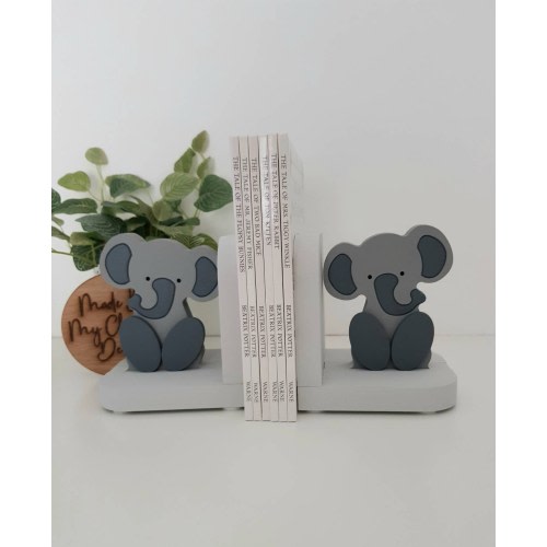 Elephant Bookends, jungle/safari, kids room, nursery decor