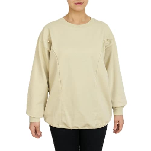 Dallas Textile Women's Maternity Sweater Clothes with Nursing Zipper - Comfortable Breastfeeding Sweatshirt