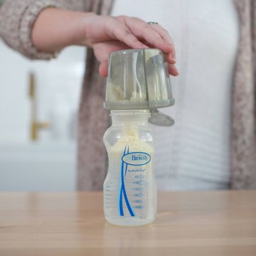 Dr. Brown's Baby Formula Dispenser with Snap on Lid for On-the-Go Feeding - 27oz - Gray