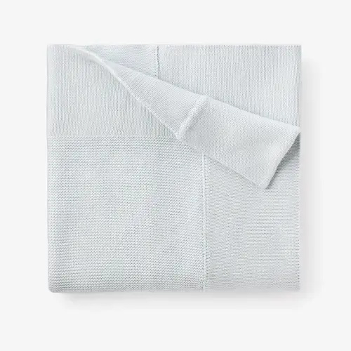 Pale Blue Sofia + Finn Knit Baby Blanket