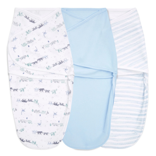 aden + anais rising star baby cotton easy swaddle size 0-3 months
