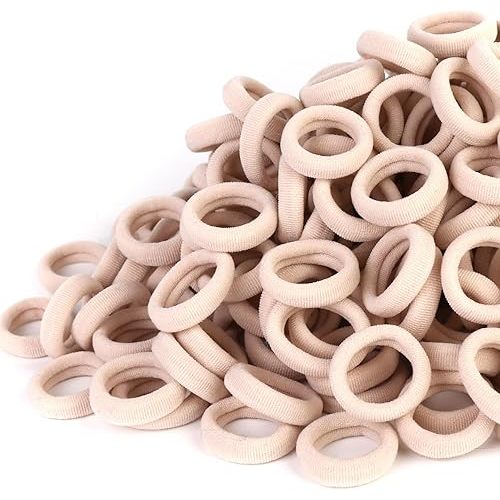 Blonde Toddler Hair Ties, Seamless Baby Girl Hair Bands No Damage, Cotton Girls Hair Ponytail Holders and Small Kids Elastic Holders No Crease, Blond