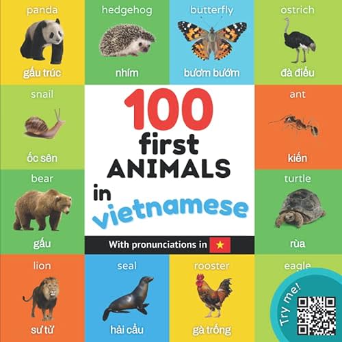 100 First Animals in Vietnamese Picture Book (USA)