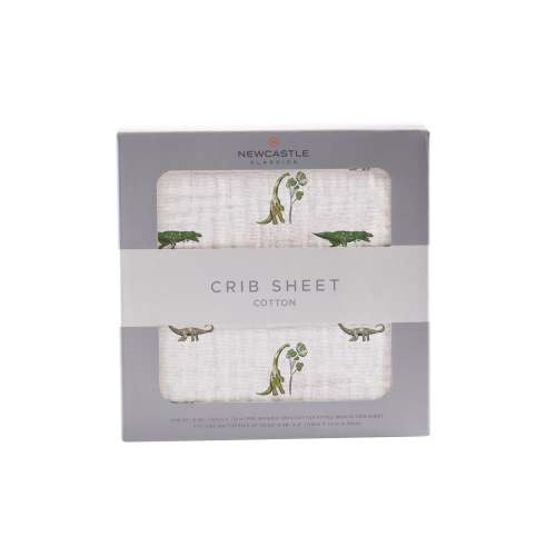 Dino Days Cotton Muslin Crib Sheet