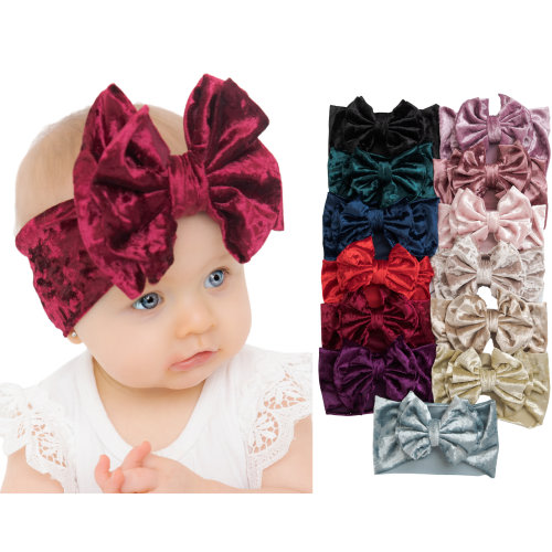 Baby Girl Headband, Big Bow Headwrap, Christmas Velvet Double Bow Headbands, Christmas Hair Bows, Baby Turban, Red Christmas Hair Bows,