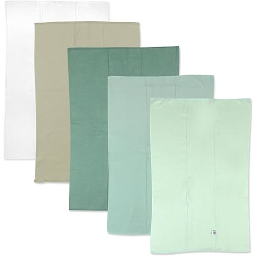 Tri-fold Knit Burp Cloths Soft Absorbent 100% Organic Cotton for Baby Boys, Girls