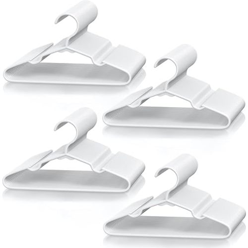 VTRIN Baby Hangers 100 Pack Large Capacity Hard Plastic Kids Hangers Suitable for All Clothes of Infant and Toddler, Such as Short, Shirts and Thick Coats, Children Hangers for Kids Clothes
