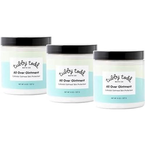 Tubby Todd All Over Ointment for Babies, Multi-Purpose Baby Eczema Cream for Sensitive Skin, Dry Skin, Rash, Irritation - 3 Pack Bundle - Full Size Fragrance-Free