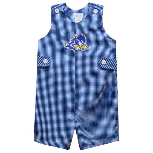 Infant Vive La Fete Royal Delaware Fightin' Blue Hens Gingham Jon Jon Romper
