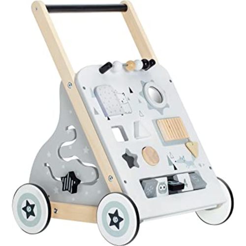 Wooden Baby Walker, Baby Push Walkers, Walker for Baby Boys and Girls, Baby Activity Center, Toddler Montessori Toys for 1+ Year Old, Kids Multi-Activity Learning Walker