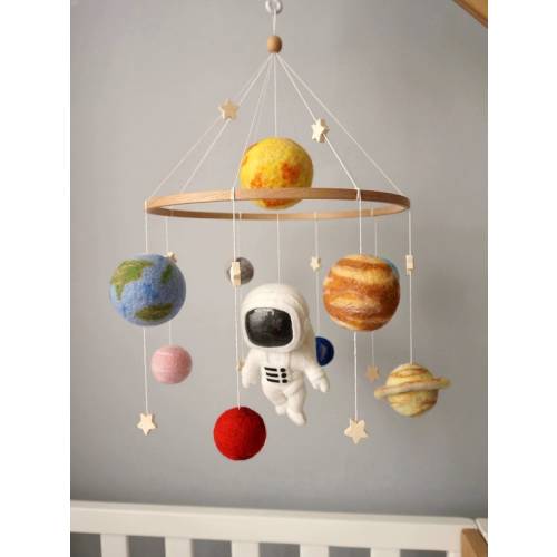 Solar System Baby Mobile Astronaut Crib Mobile Space Nursery - Etsy
