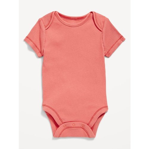Unisex Short-Sleeve Rib-Knit Bodysuit for Baby