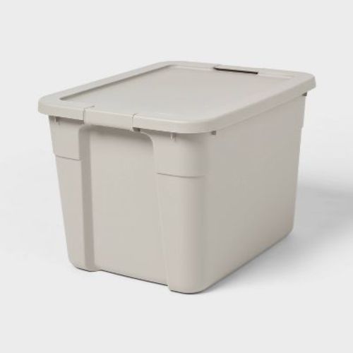 20gal Latching Storage Tote Spaceship Gray - Brightroom™