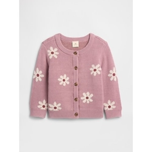 Baby Print Crewneck Cardigan | Gap Factory
