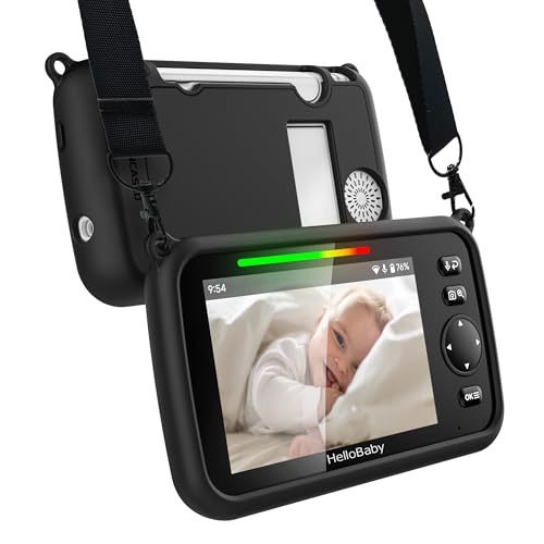 Protective Case for HelloBaby Baby Monitor 5" - Includes Carrying Strap and Built-in Magnets (Fits HB6550 Upgrade Monitor, 5inch Screen)