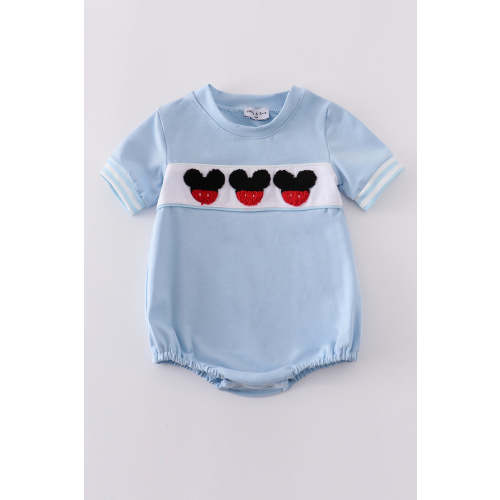 Blue character french knot bubble