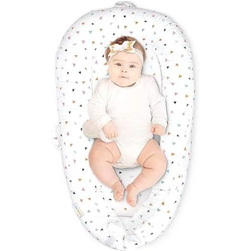 Baby Snuggle Lounger Me, Baby Nest Cover for Baby Girls & Boys, Newborn Essentials Baby nest for Baby 0-24 Months, 100% Cotton Breathable, Co Sleeper for Baby in Bed, Infant Lounger for Baby
