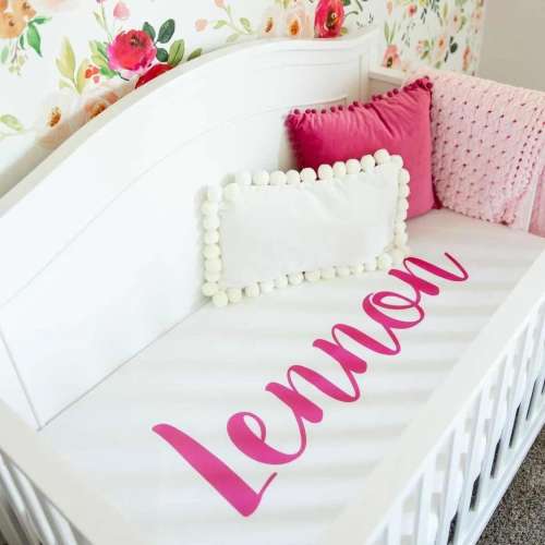 Personalized Crib Sheet - Baby Crib Sheet - Gender Neutral Crib Sheet - Personalized Nursery Bedding - Monogram Crib Sheet - Crib Sheet