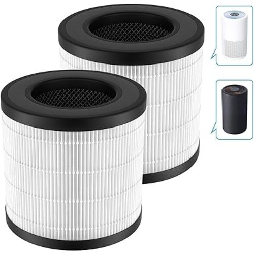 2 Pack PU-P05/AC201B Air Purif-ier Filter for FULMINARE PU-P05 Air Puri-Fier and Purivortex AC201B Air Pur-ifier, H13 HEPA Air Filter for Home, Not fit for T10