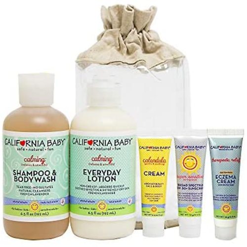 California Baby Calming Newborn Tote - French Lavender & Clary Sage Essential Oils, TSA Approved Sizes