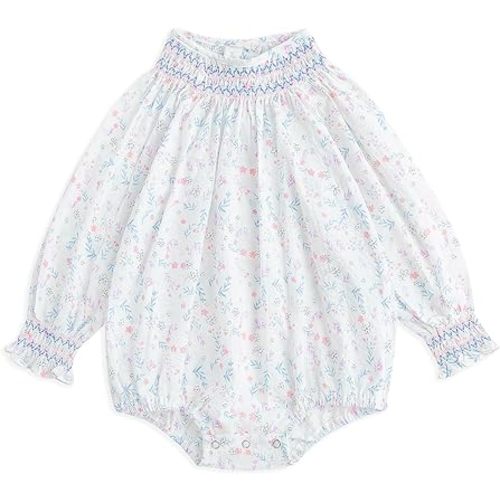 Curipeer Infant Baby Girls Floral Romper Casual Long Sleeve Jumpsuit for Summer