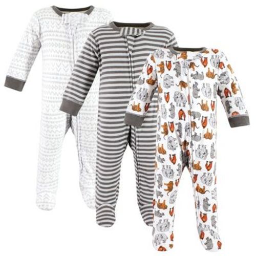 Touched By Nature Organic Cotton Sleep And Play, Neutral Endangered Safari, 0-3 Months