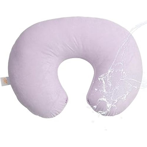 LAT Waterproof Nursing Pillow for Breastfeeding,Waterproof Removable Cover,Ergonomic Breast Feeding Pillows Baby for Baby Boys and Girls,Machine Washable(Pink)