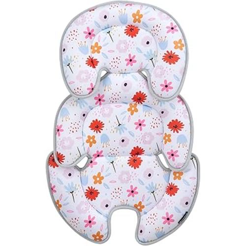 Innokids Head and Body Support Pillow Infant Car Seat Insert for Newborn to Toddler Stroller Cushion (Floral)