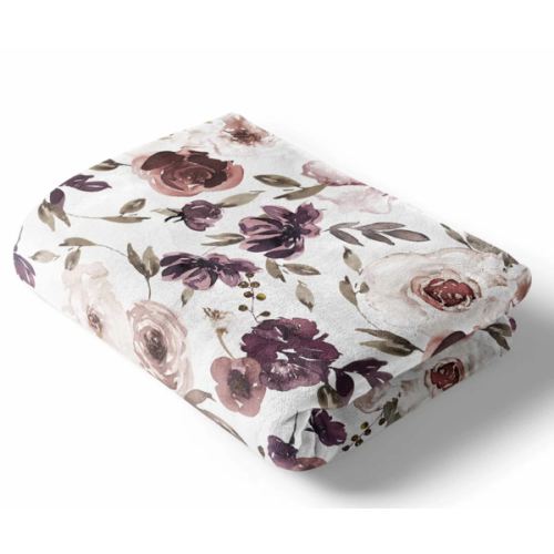 Demi's Dusty Purple Floral Blanket