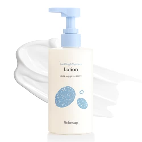 BEBESUP] Baby Soothing & Moisture Lotion | 100-Hour Hydration, Organic Rice & Ceramide Formula, Hypoallergenic, Fast-Absorbing, Gentle for Sensitive & Atopic Skin, 10.14 fl. oz