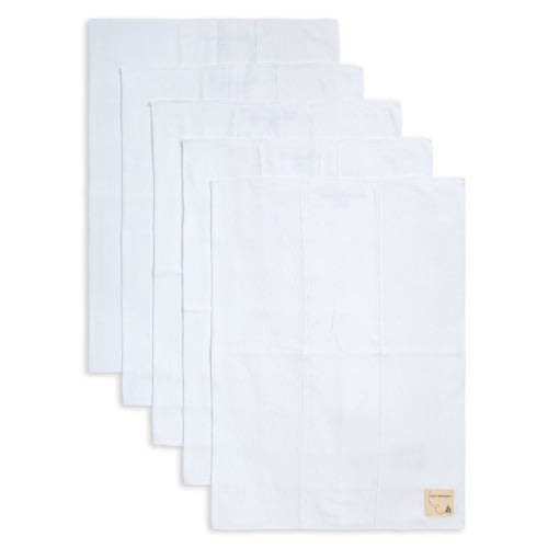 Bee Essentials Extra Absorbent Organic Neutral Burp Cloths - Set of 5 | Burt's Bees Baby® - Cloud